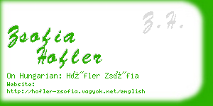 zsofia hofler business card